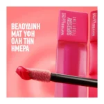 Maybelline Super Stay Teddy Tint Ματ Βελούδινο Κραγιόν 25 Baby Tee - Image 2