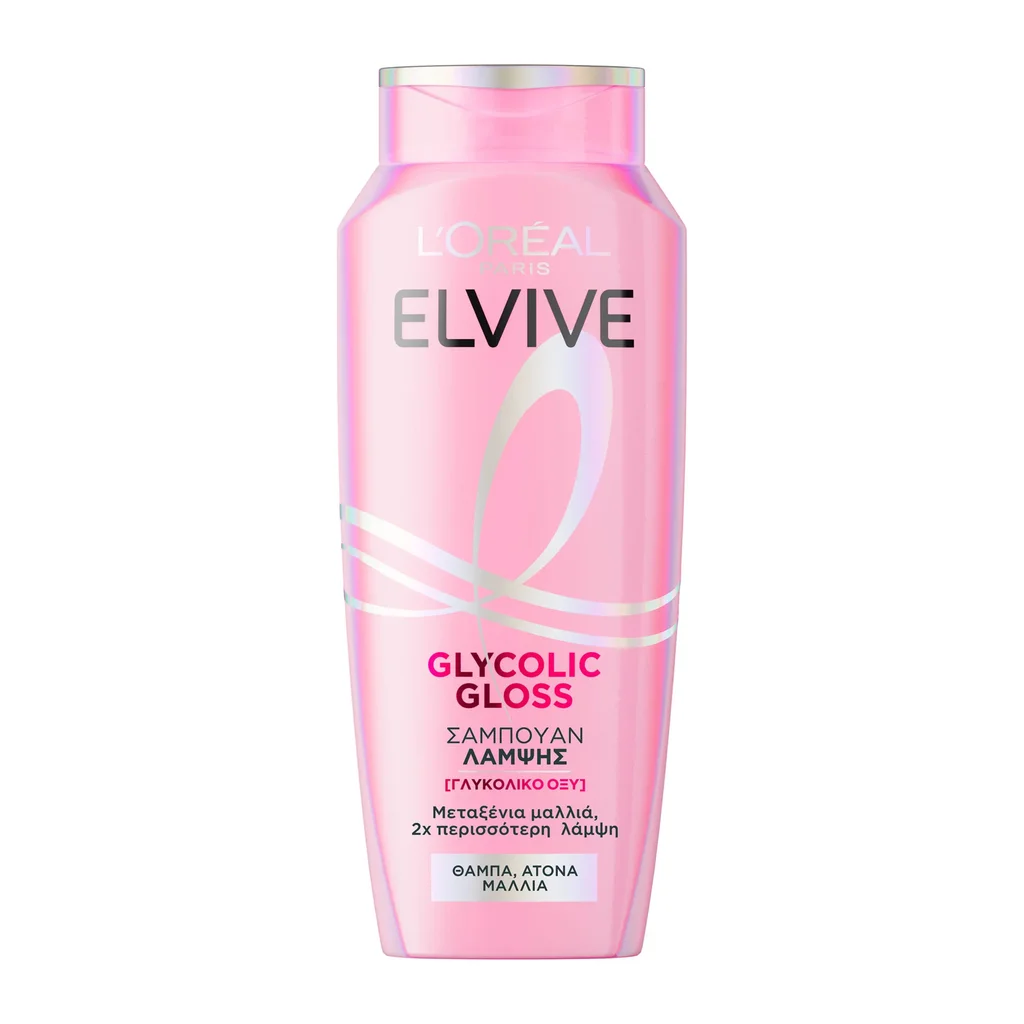 3600524230371_1 L'Oreal Paris Elvive Glycolic Gloss Σαμπουάν Λάμψης 400Ml - Image 1