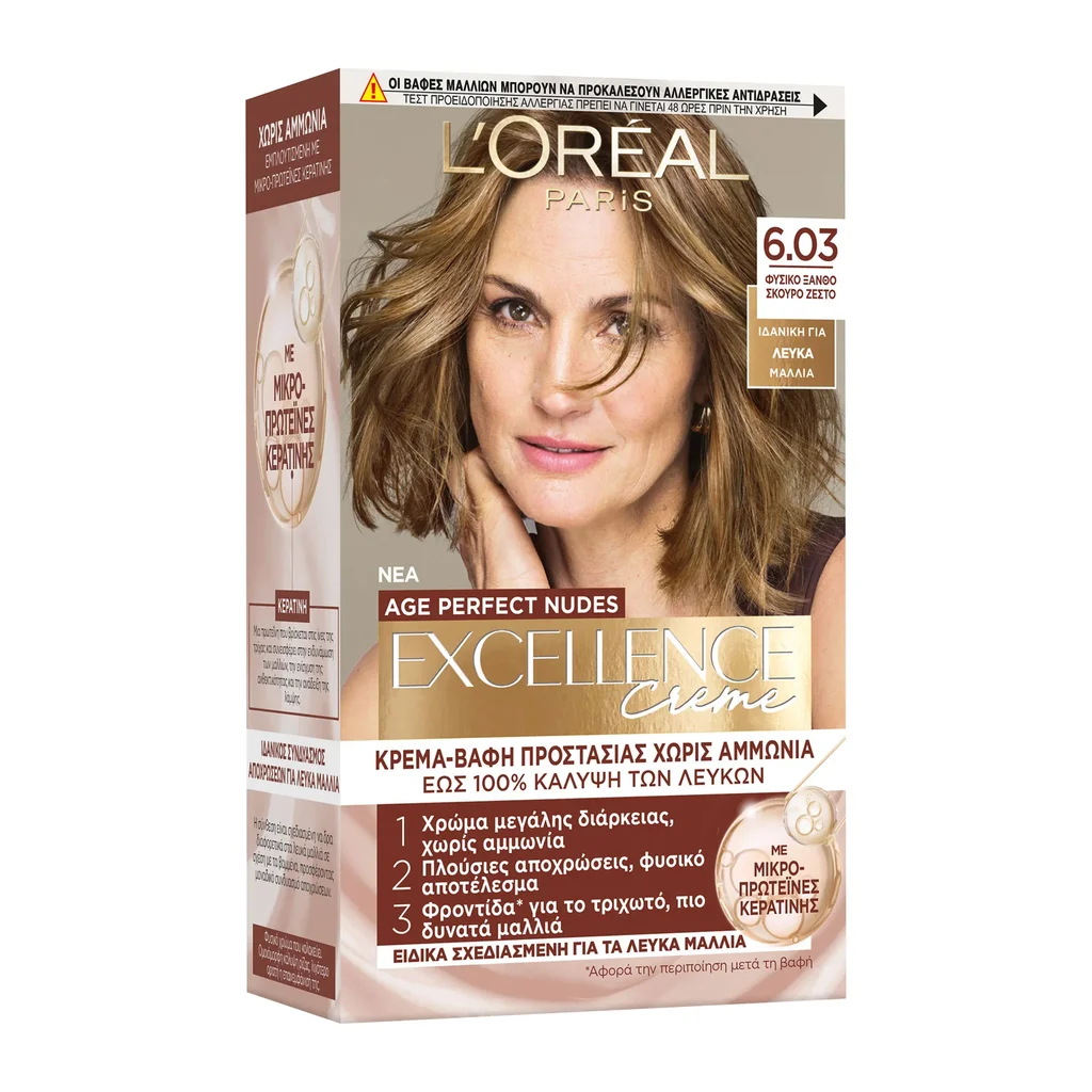 3600524245047_1 L'Oreal Paris Excellence Age Perfect Nudes 6.03 Φυσικό Ξανθό Σκούρο Ζεστό - Image 1