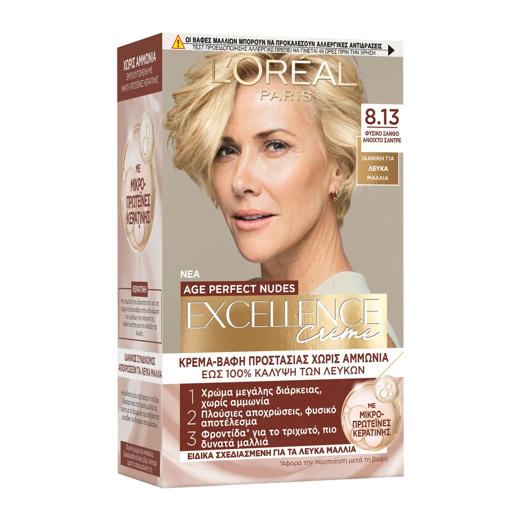 3600524245078_1 L'Oreal Paris Excellence Age Perfect Nudes 8.13 Φυσικό Ξανθό Ανοικτό Σαντρέ - Image 1