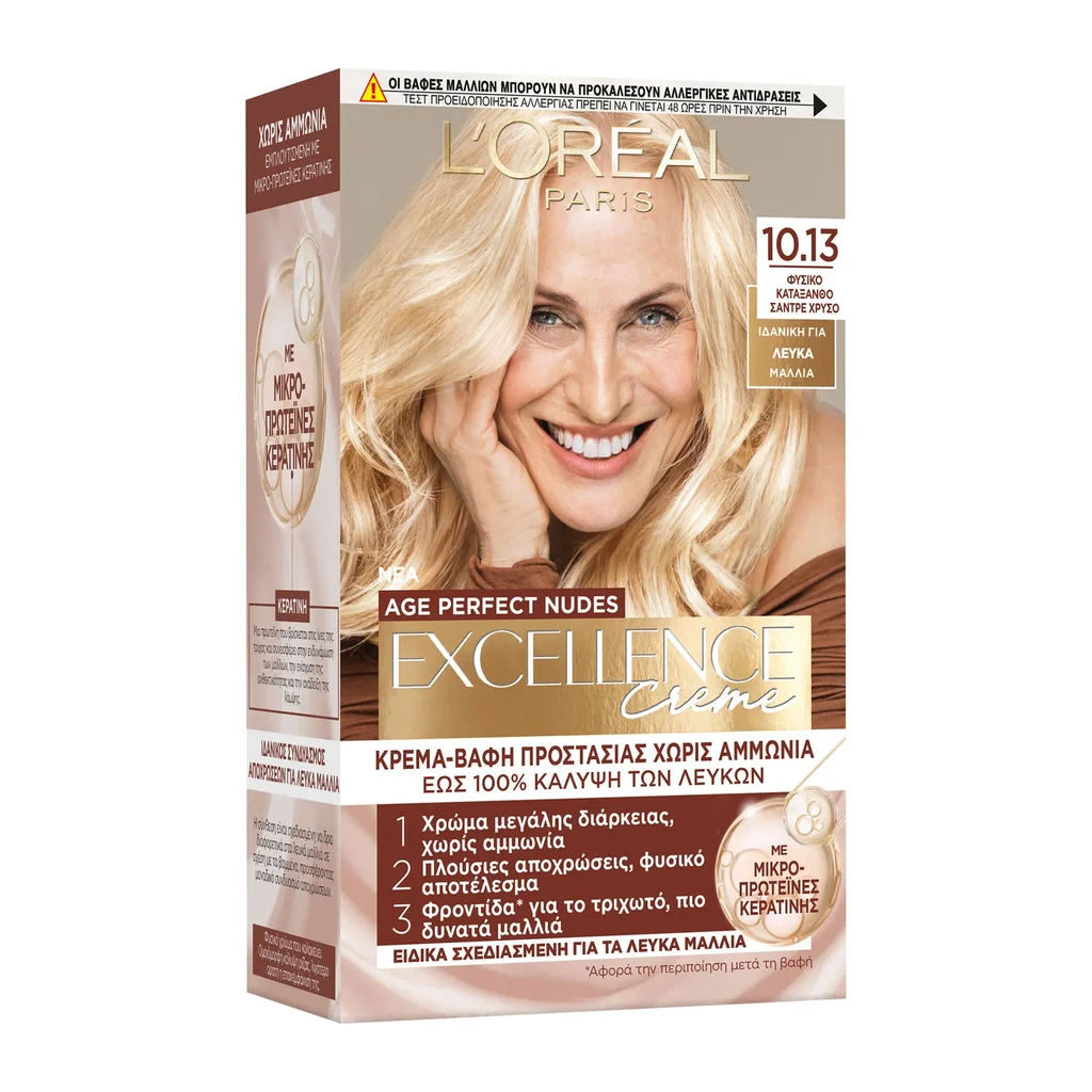 3600524245085_1 L'Oreal Paris Excellence Age Perfect Nudes 10.13 Φυσικό κατάξανθο Σαντρέ Χρυσό - Image 1