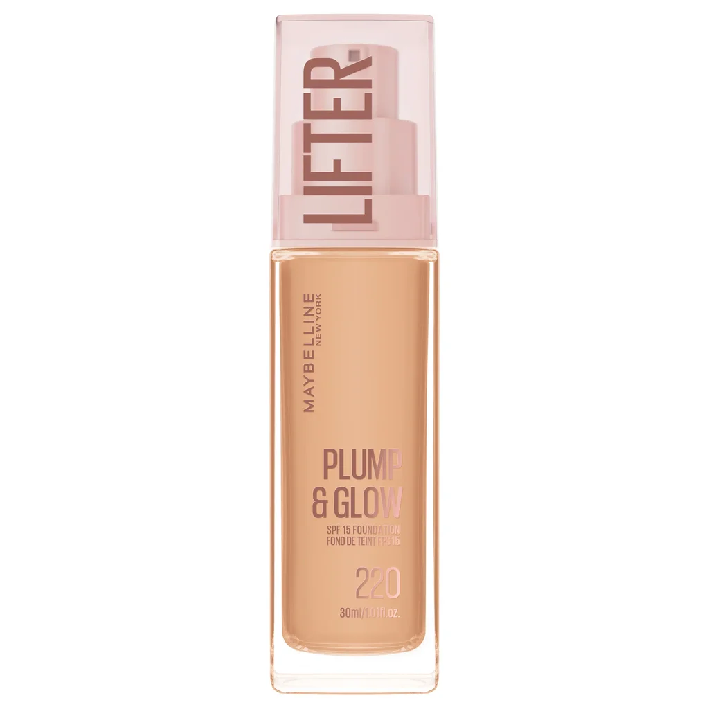 3600531716332_1 Maybelline Lifter Plump & Glow Foundation 220 - Image 1