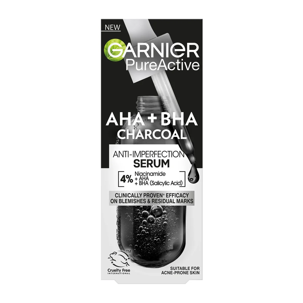 3600542497909_1 Garnier Ορός κατά των ατελειών, 4% Νιασιναμίδη, Aha +Bha Με Άνθρακα, 30Ml - Image 1