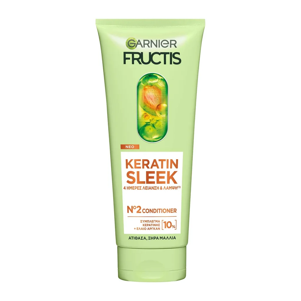 3600542639118_1 Fructis Keratin Sleek Conditioner Λείανσης & Λάμψης 200Ml - Image 1